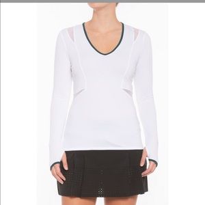 Long Sleeve Shirt LUCKY in LOVE white small